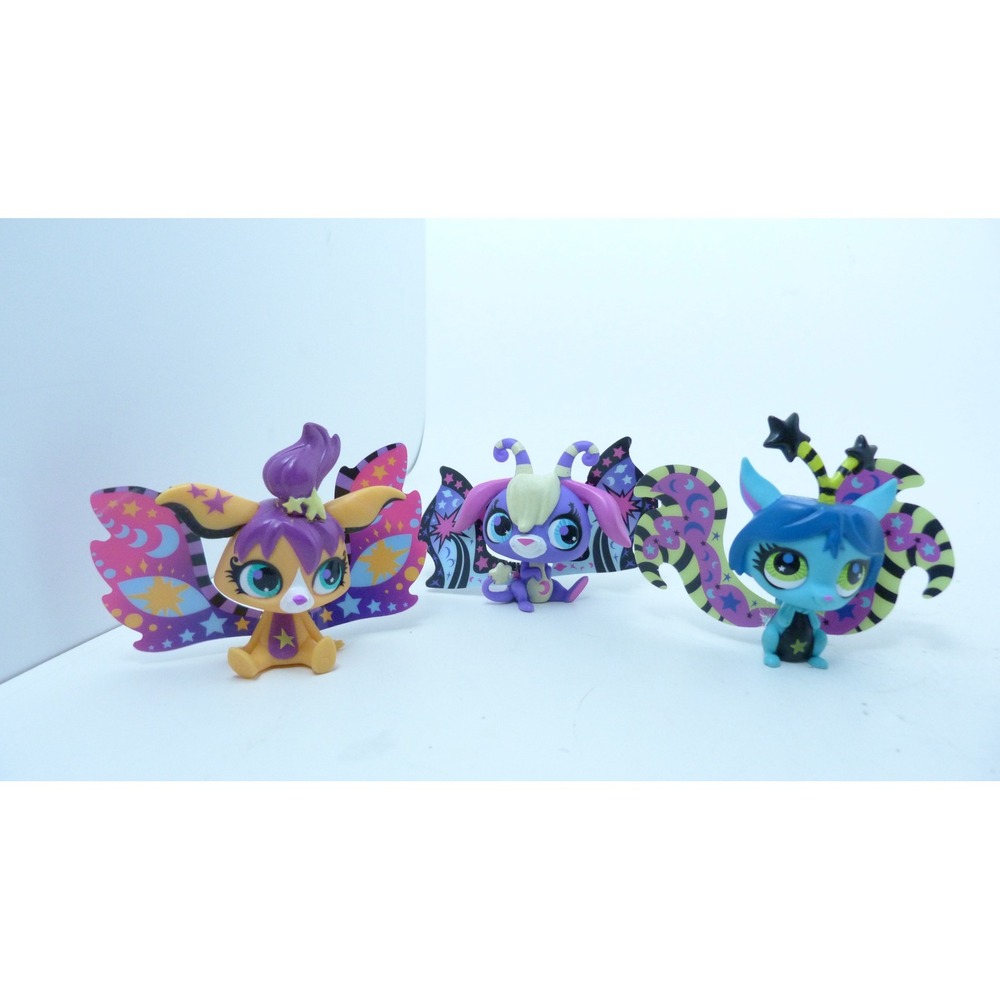 Hasbro Littlest Pet Shop Fairies Lot of 3 Celestial Cosmic Star Moon Figures